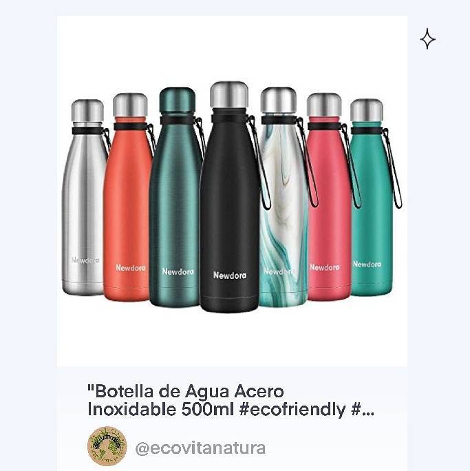 Productos Botella de Agua Acero Inoxidable 500ml #ecofriendly #ecoamig