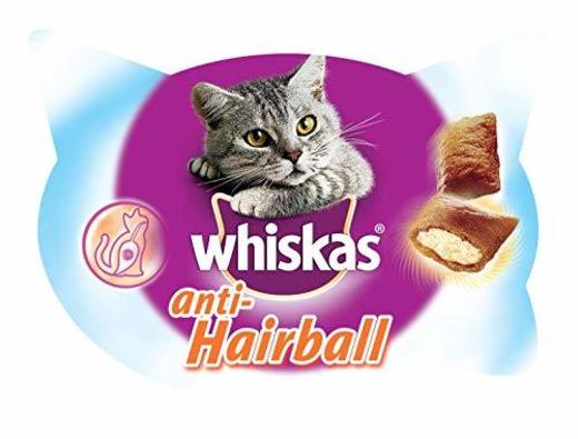 whiskas Anti-Hairball Premios para Gatos contra Las Bolas de Pelos - Paquete