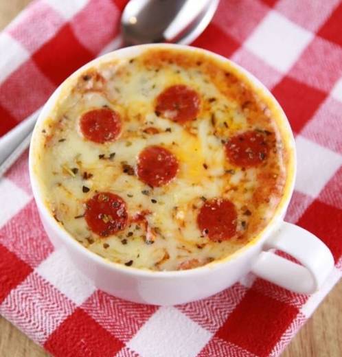 Pizza in a mug