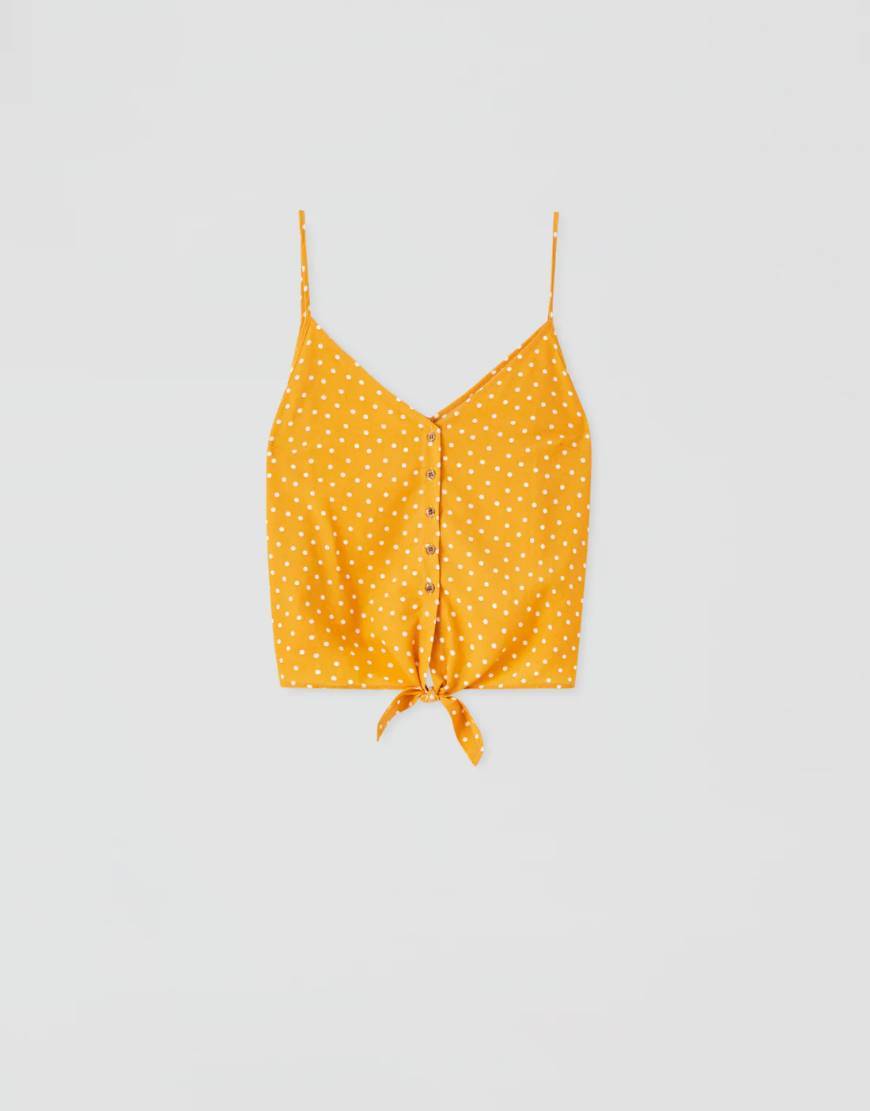 Social Top de alças com nó dianteiro