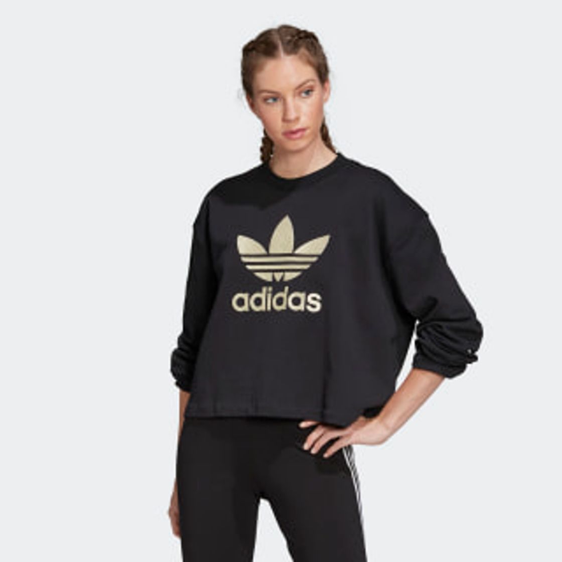 Fashion Adidas Premium Crew Sweatshirt - Black 