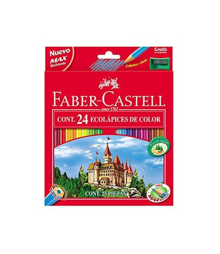 Faber-Castell 120124 - Set de 24 lápices ecológicos de colores