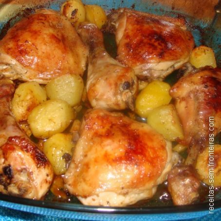 Fashion Frango Assado no Forno com Batatas 