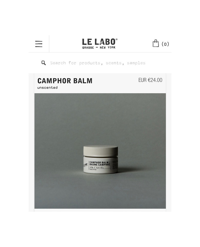 Producto LE LABO CAMPHOR BALM 