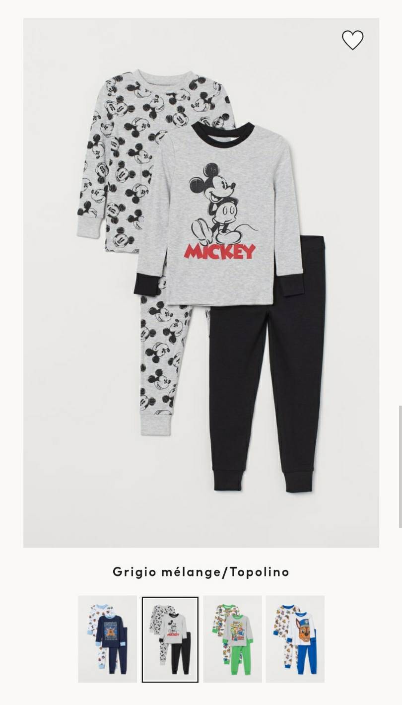 Fashion H&M     Pyjsma Mickey 2pc.