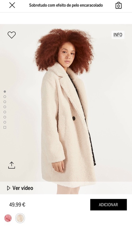 Moda Sobretudo com efeito de pelo encaracolado - Bershka 