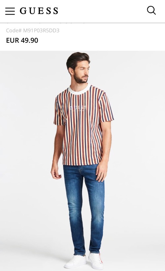 Moda Striped motif logo t-shirt 