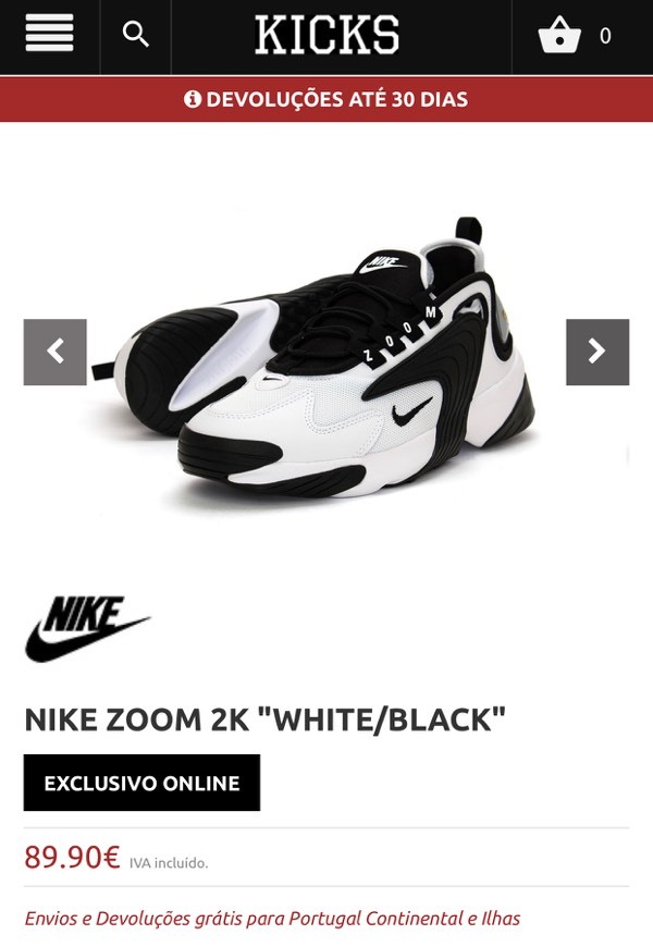 Products Nike Zoom 2K “White/Black”