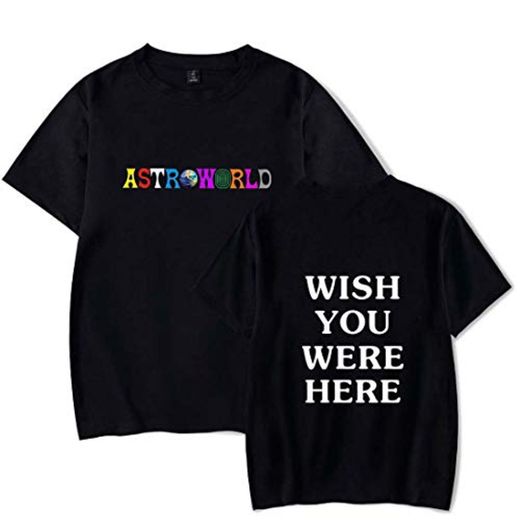 Flyself Camiseta Unisex de Manga Corta para Hombres y Mujeres de Astroworld