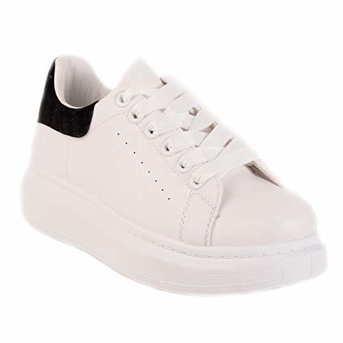 Lugar Primtex - Zapatillas Deportivas para Mujer con Plataforma de Piel sintética con