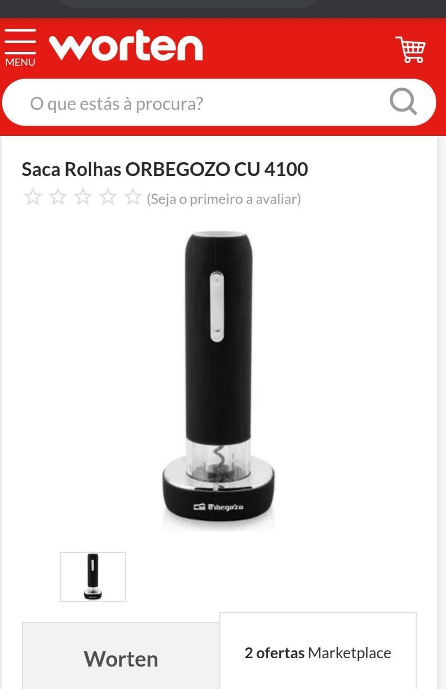 Producto Saca Rolhas ORBEGOZO CU 4100