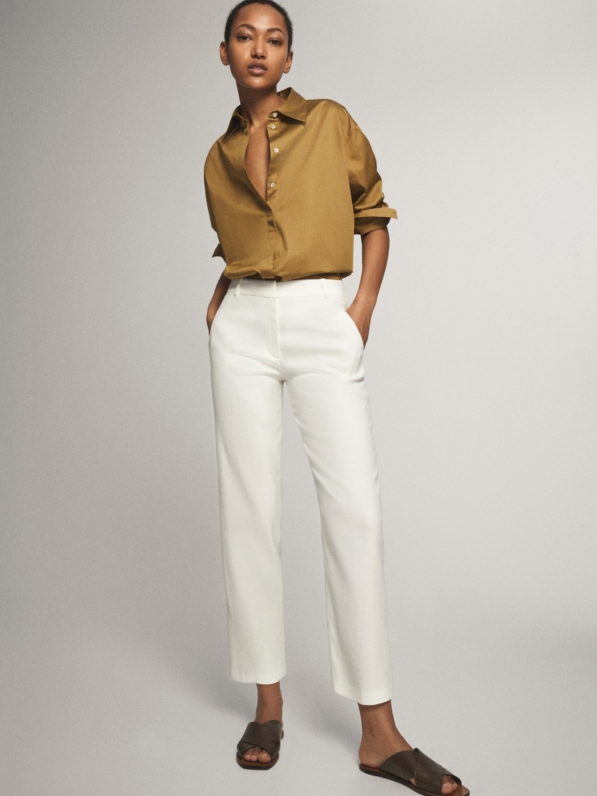 Social Calças de linho Massimo Dutti