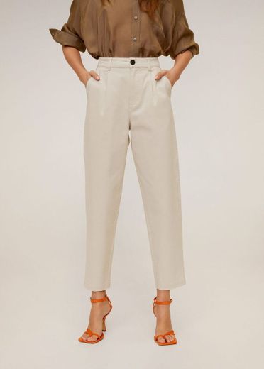 Calças relaxed fit cropped - Mulher