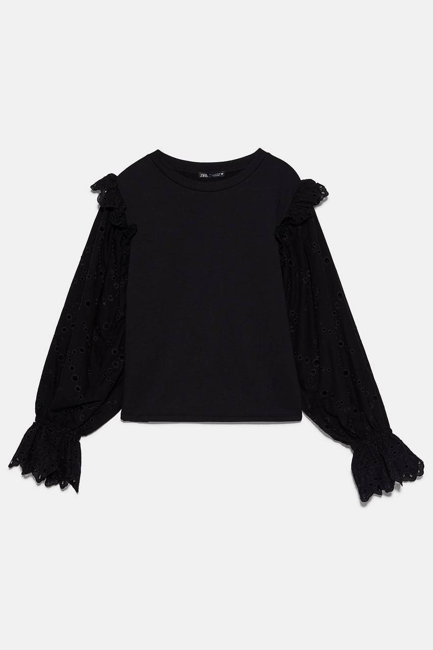 Social Sweatshirt com mangas bordadas