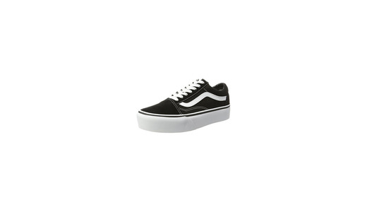 Vans Old Skool Platform, Zapatillas para Mujer, Negro