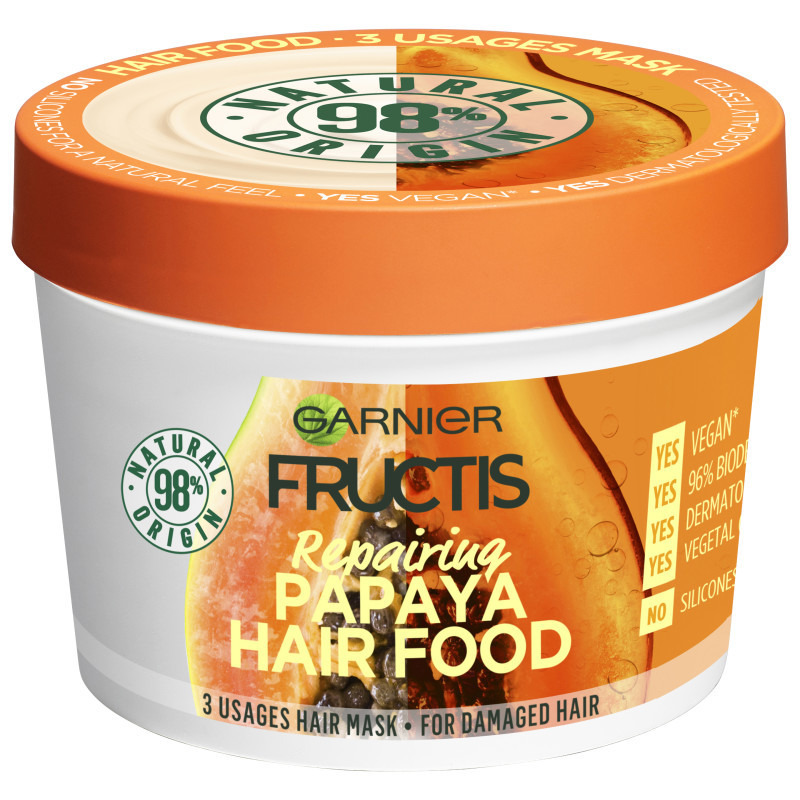 Moda Garnier frutics papaia hair food 