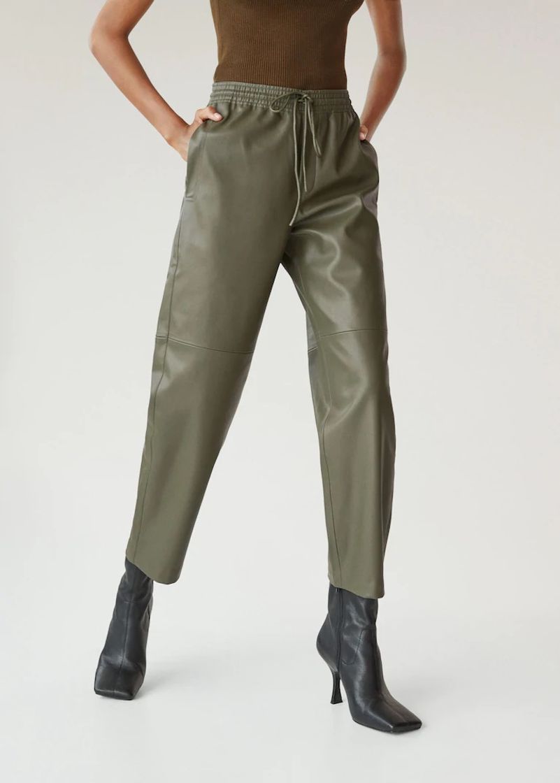 Moda Pantalón cuero verde 