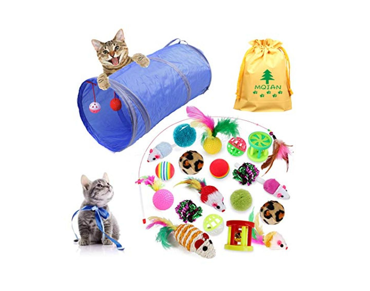 Social MQIAN 21PCS Juguetes para Paquete de Variedad para Gatitos