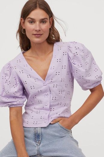 blusa lilás h&m