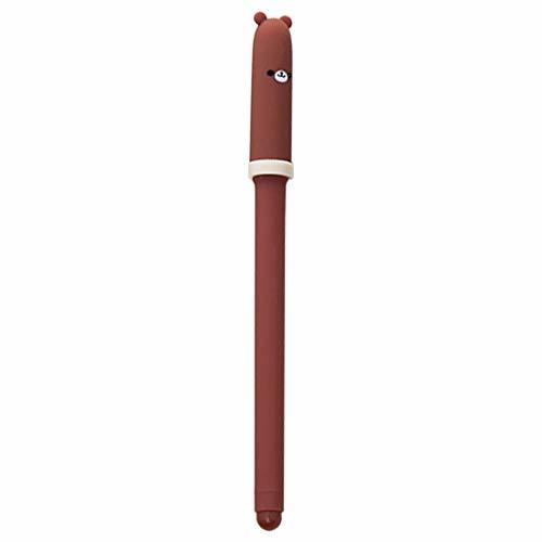 Social Pluma de Gel Plástico Kawaii Oso de Dibujos Animados Canetas Plumas Neutrales
