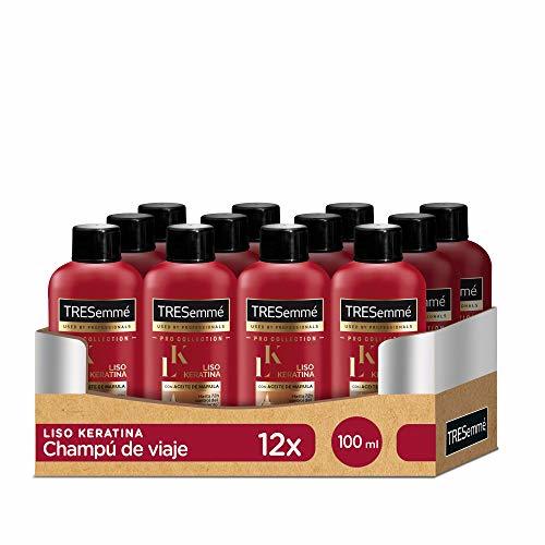 Social TRESemmé Champú Liso Keratina - Paquete de 12 x 100 ml -