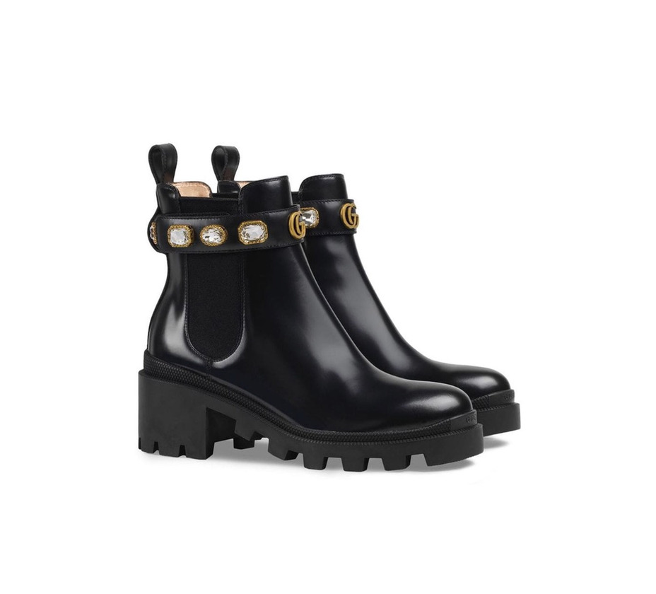 Products Gucci Leather ankle boot with belt