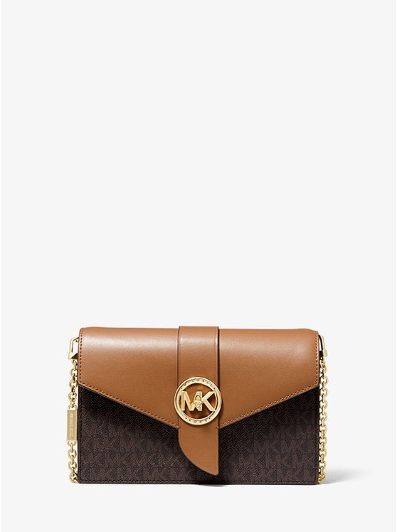 Moda Medium Logo and Leather Convertible Crossbody Bag
