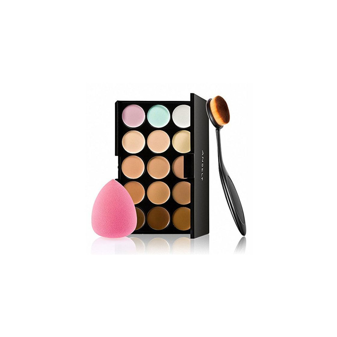 Social Anself Face Contour Set de Paleta de Contorno Corrector de Maquillaje marcador