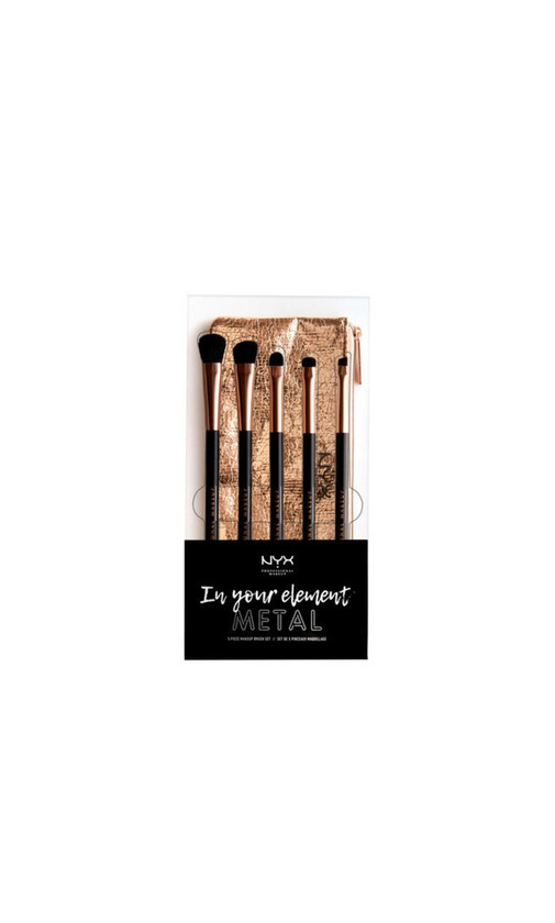 Belleza Set de brochas para ojos Element Metallics, de NYX