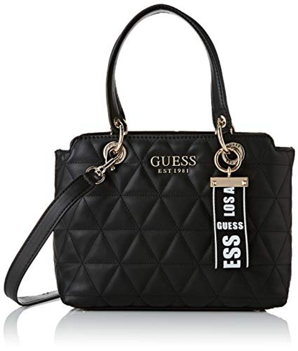 Social Guess Laiken Small Satchel, Bolsa de mensajero para Mujer, Negro