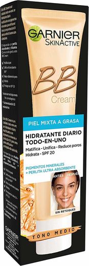 Garnier Skin Active BB Cream Matificante Crema Correctora y Anti Imperfecciones para