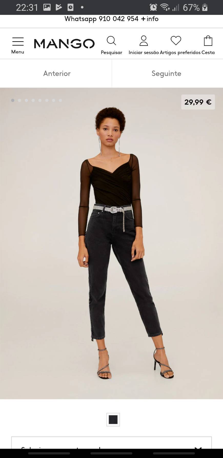 Moda Mom jeans pretas