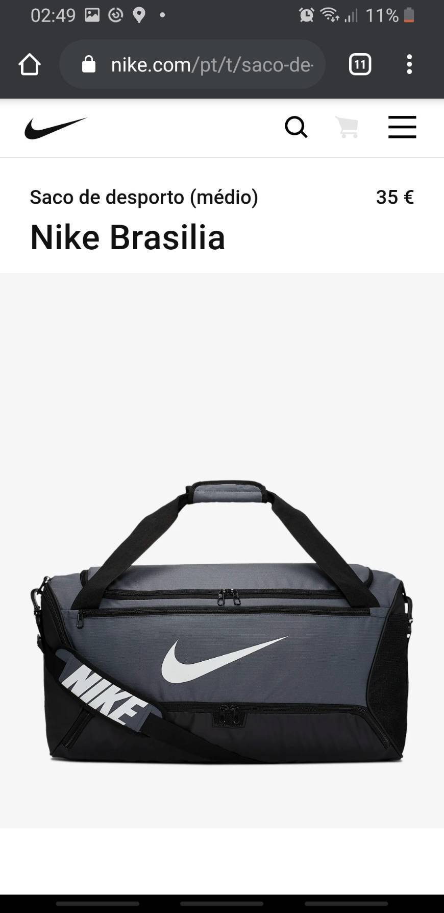 Moda saco de desporto nike