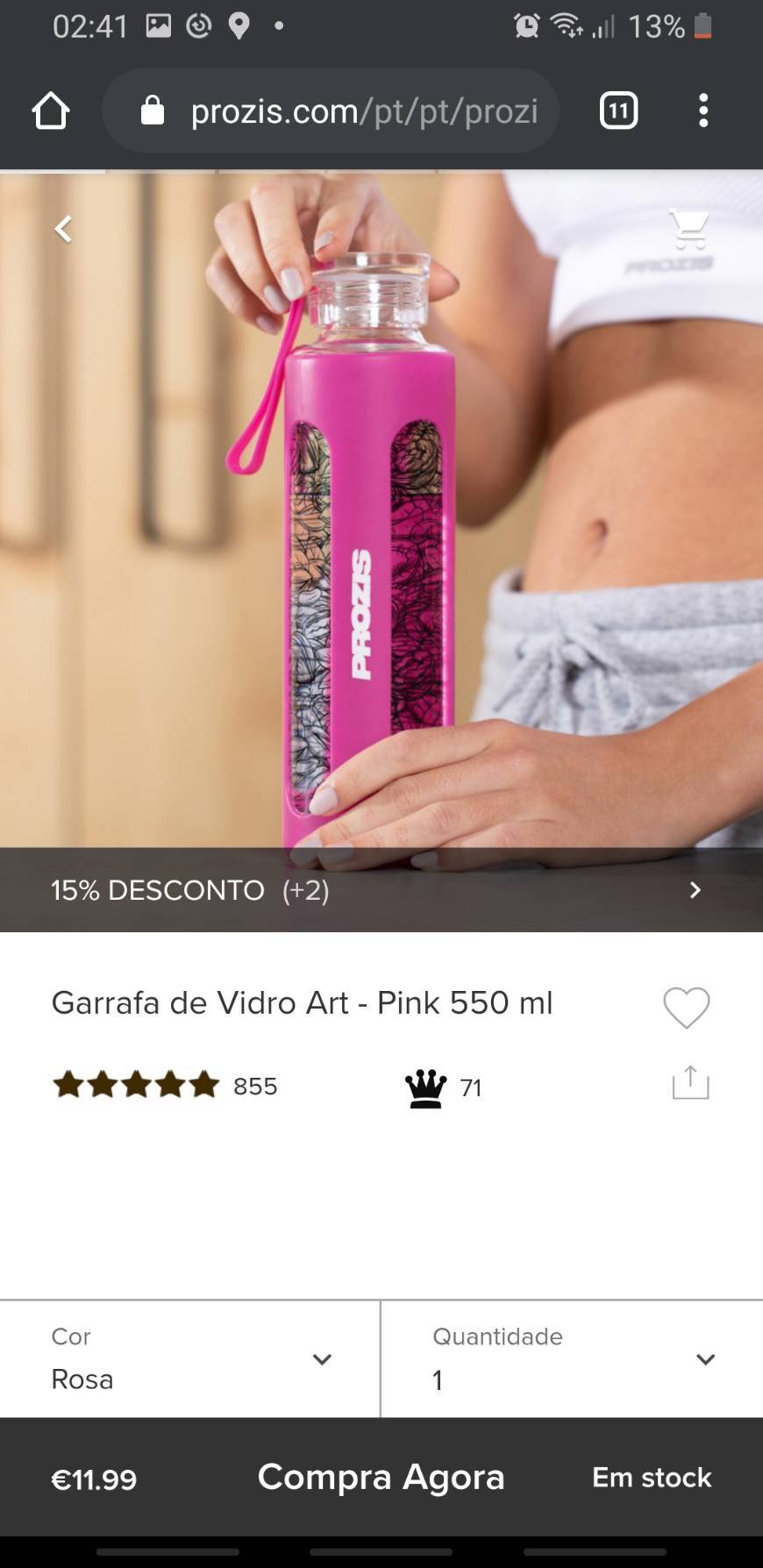 Moda garrafa de vidro art prozis