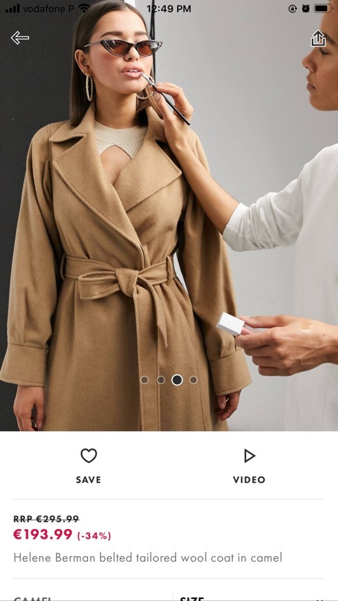 Productos Helene Berman Coat in Camel 