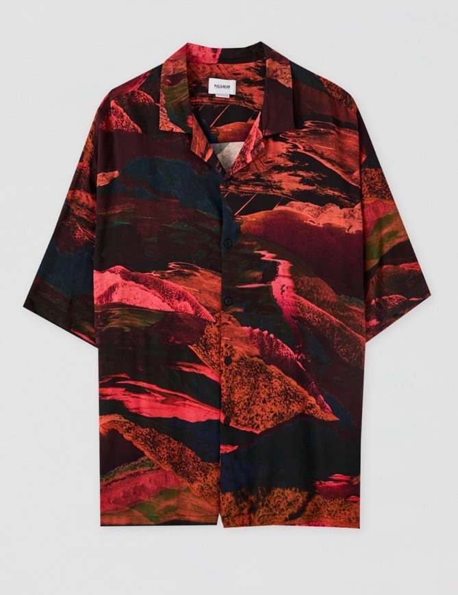 Productos Camisa com paisagem em tons rosa 