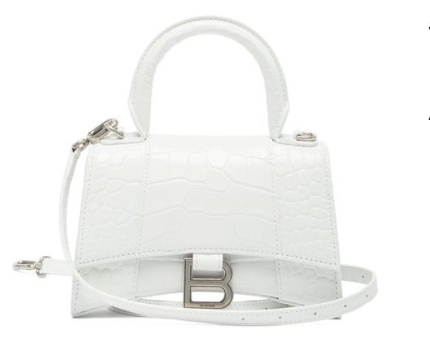 Moda BALENCIAGA Hourglass XS croc-embossed leather shoulder bag✨