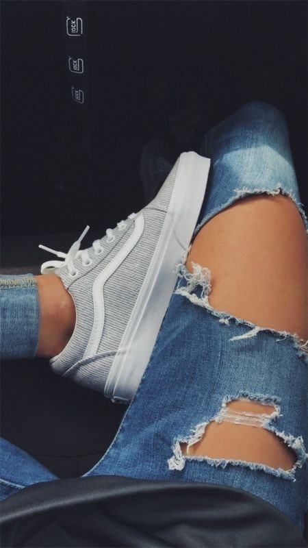 Moda Vans Old Skool - Silver/True White