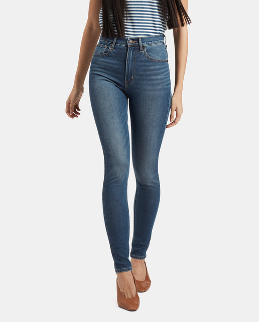 Moda Levi's Mile High Super Skinny Vaqueros, Black Galaxy, 28W