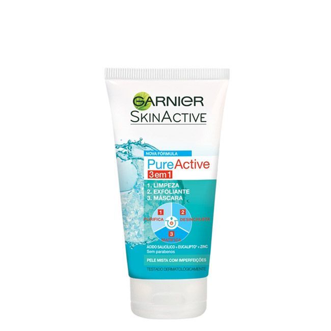 Moda Garnier Pure Active 3 em 1