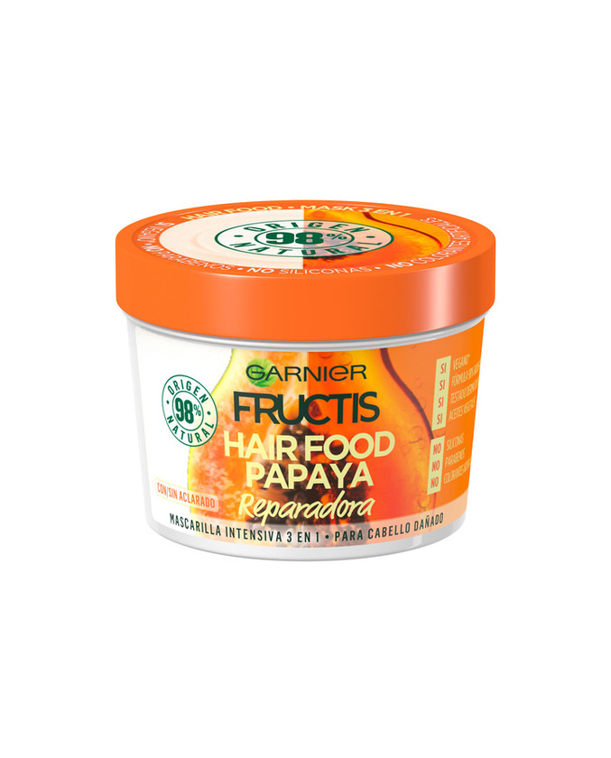 Social Garnier Fructis Hair Food Mascarilla Capilar 3 en 1 Goji Reaviva Brillo