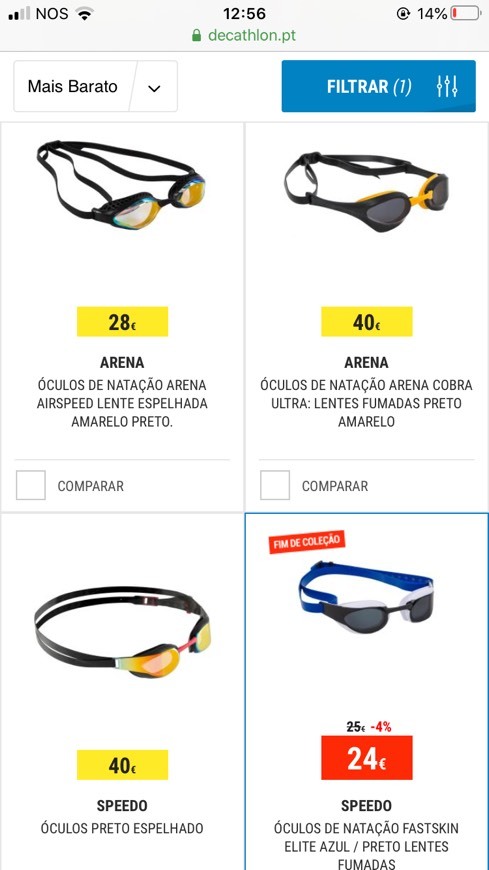 Product Óculos natação decathlon