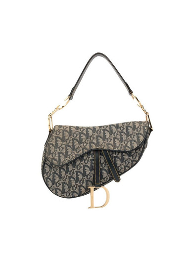 Dior Trotter Pattern Saddle Shoulder Bag