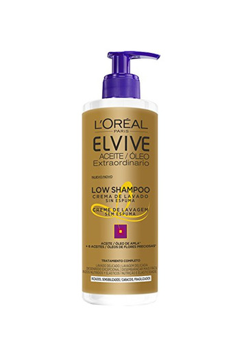 L'Oreal Paris Elvive Champú Low Shampoo Cabello Rizado