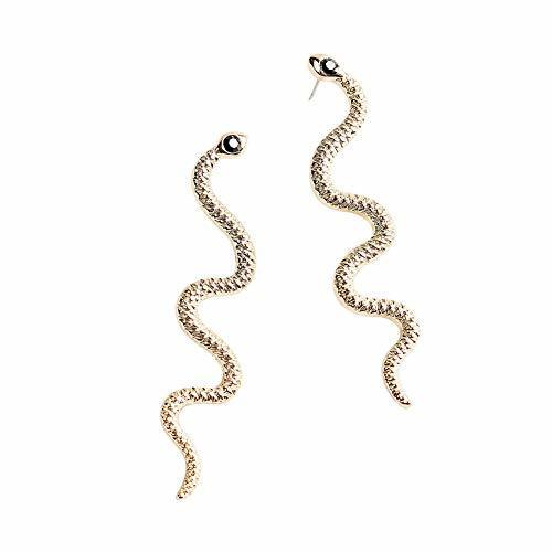 Social GuDeKe Accesorios de joyería de las mujeres Aretes de serpiente Pendientes largos