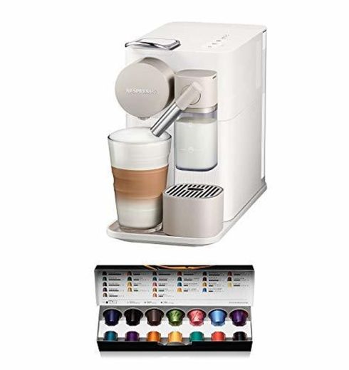 Nespresso De'Longhi Lattissima One EN500W - Cafetera monodosis de cápsulas Nespresso con