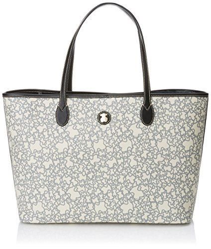 Tous Kaos Mini Lona, Bolso Totes para Mujer, Beige