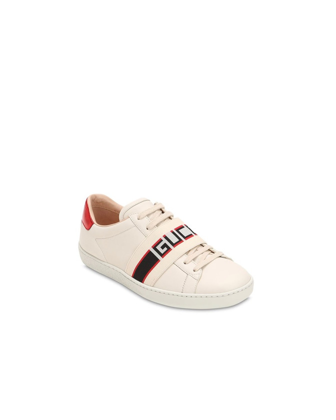 Gucci New Ace Elastic Band Leather Sneakers