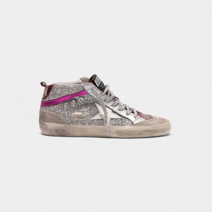 Producto Golden Goose Mid-Star Sneakers in Metallic Leather & Glitter