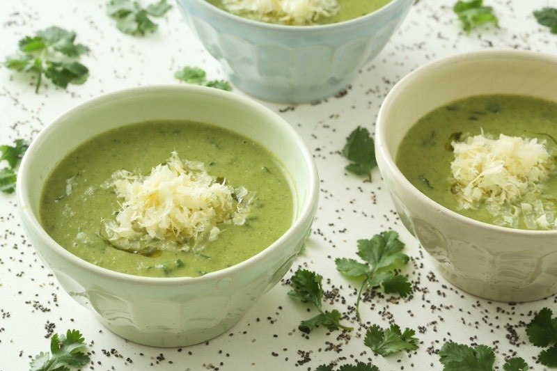 Moda Sopa de Coentros com Queijo Ralado